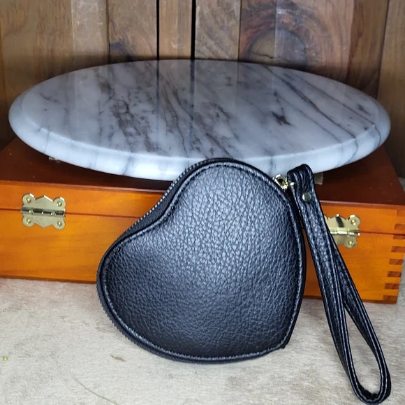 Juicy Couture Black Heart-Shaped Wristlet - Picture 7 of 14